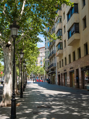 Paseo de Gracia in Barcelona, Cataluña, España