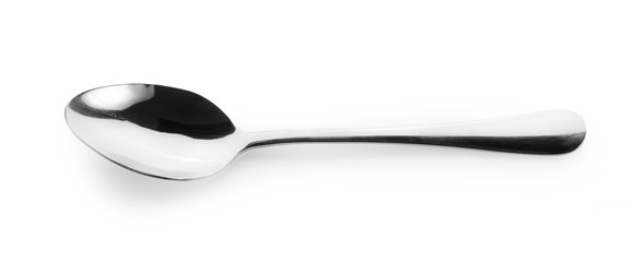 silver spoon isolated on white background