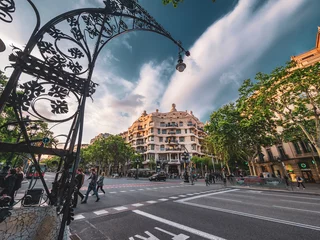 Foto op Plexiglas Paseo de Gracia in Barcelona, Cataluña, España © Marc