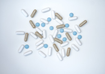 pills isolated on white background