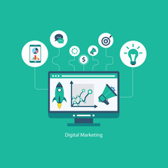 digital marketing business concept