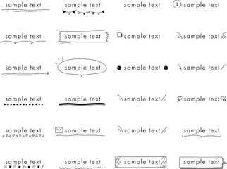 おしゃれな手書きの見出しやタイトルの装飾/素材/吹き出し