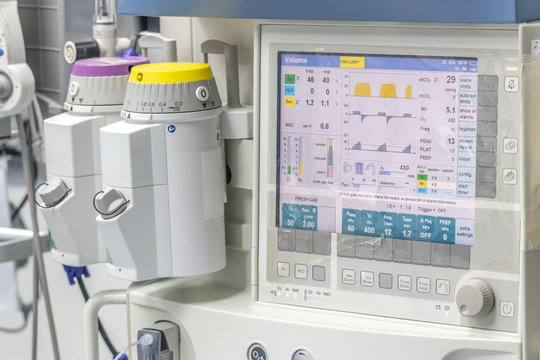 Anesthesia Machine in operating room at the hospital.