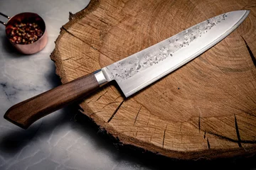 Fotobehang Japanese chef knife © Chris Kennedy