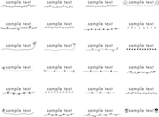 手描きのお花の見出しやタイトルの装飾/素材/吹き出し