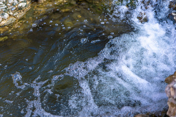Air bubbles created from the river.