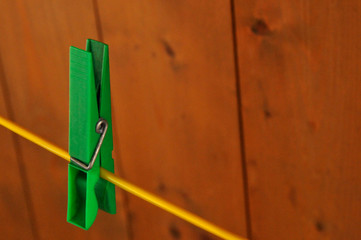 Wäscheklammer an einer Wäscheklammer