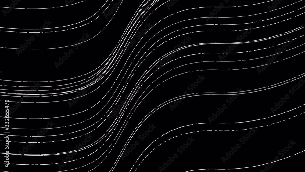 Poster abstract white line curve motion background.dash lines moving with alpha channel