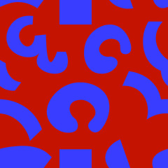 seamless pattern of different abstract shapes
