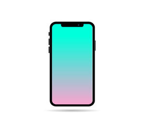 Smartphone isolated on blank background - Mobile Phone Template