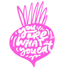 Eat healthy. Hand lettering illustration for your design. 