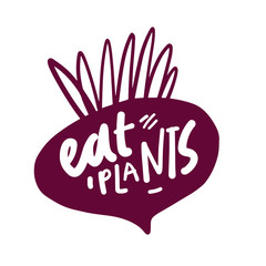 Eat healthy. Hand lettering illustration for your design. 