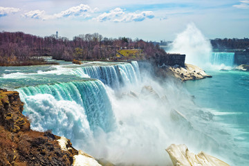 Niagara Falls from the American side in spring