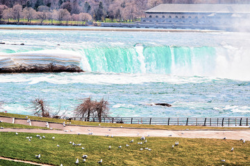 Splash at Niagara Falls viewed from American side USA nature