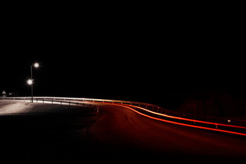 Minimal Long Exposure Car Lights Driving Night Photography