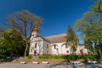 Fototapeta na wymiar Reformed Church of Szalkszentmarton, Hungary