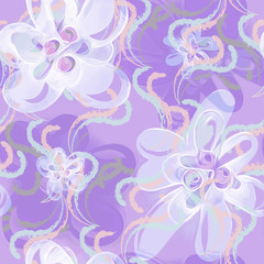 Fototapeta na wymiar Floral seamless pattern. Watercolor hand painted background.