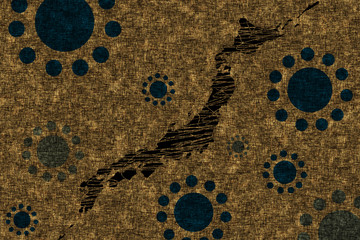 ウイルスと日本イメージ