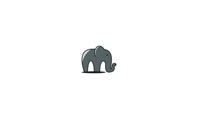 elephant logo abstract