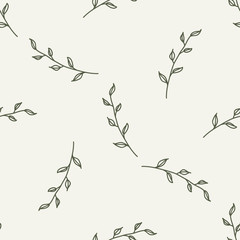 Hand drawn floral seamless pattern