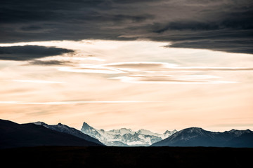 Sunset in Patagonia Mountains, El Calafate