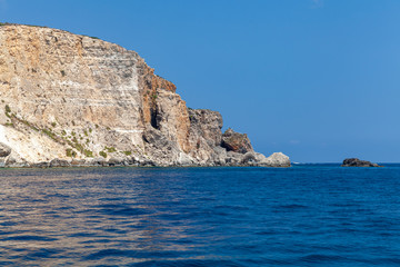 Fototapeta premium Landscape with rocky coast of Comino island, Malta