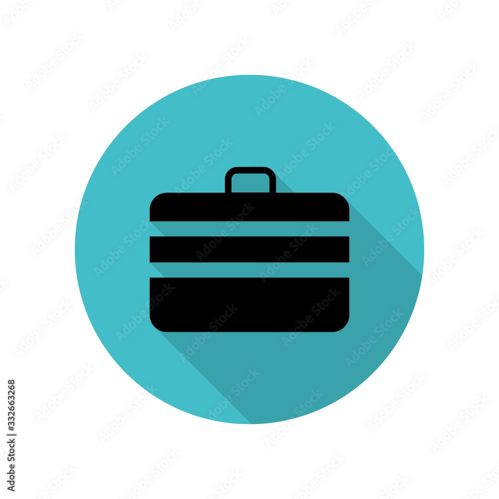 Poster diplomat long shadow icon. simple glyph, flat vector of web icons for ui and ux, website or mobile a