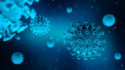 Fototapeta na wymiar Coronavirus 2019-nCov, asian virus that causes respiratory infections. 