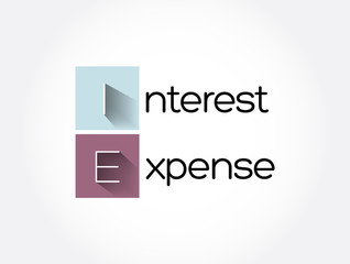 IE - Interest Expense acronym, business concept background