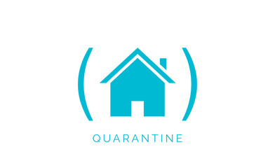Quarantine due to the coronavirus epidemic concept. Stay at home logo