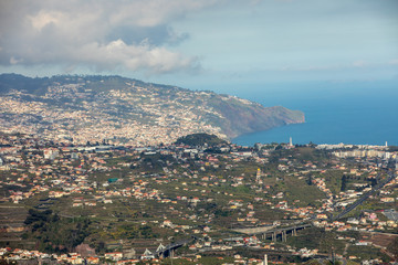 View down from Cabo Girao on Madeira Island, Portugal, the highest cliff in Europe