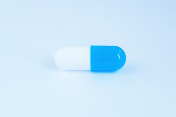 Pills multi-colored macro. Coronavirus vaccine concept. Healthcare