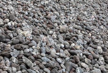 A rocky beach on the north coast of Madeira. Portugal