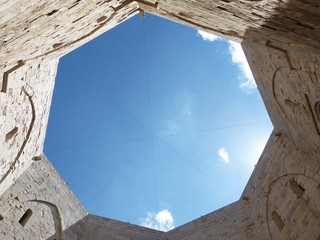 octagonal window, Castel del monte, Apulia region, Italy.