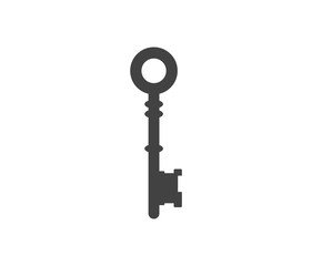 key icon isolated on white background. vector illustration