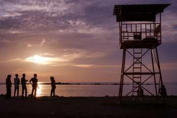 sunset at akkarena akarena beach