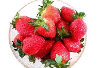 Beautiful strawberry on a white background.