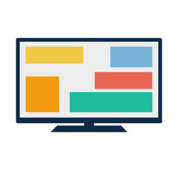 Fototapeta premium Color monitor illustration with white background