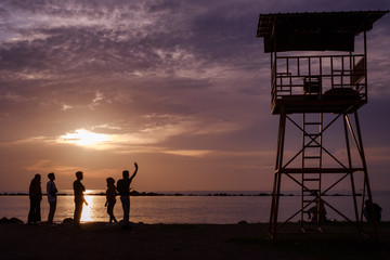 sunset at akkarena akarena beach