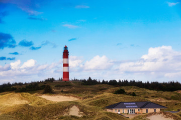 A Lighthouse in the Dunes of Amrum, Germany, Europe
