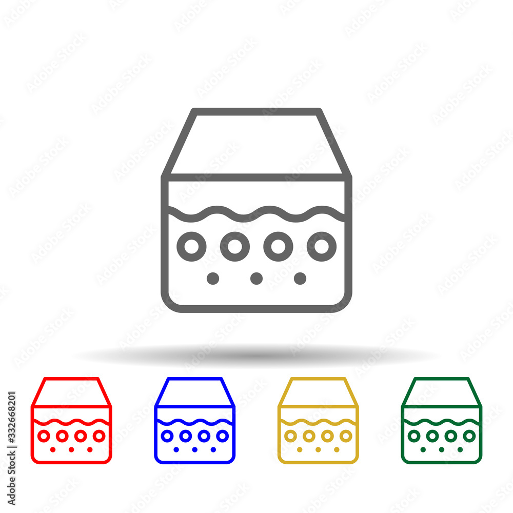 Poster epidermis, skin multi color icon. simple thin line, outline vector of sheep icons for ui and ux, web