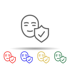 Protection, face multi color icon. Simple thin line, outline vector of sheep icons for ui and ux, website or mobile application