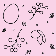 Seamless vector on Easter theme.