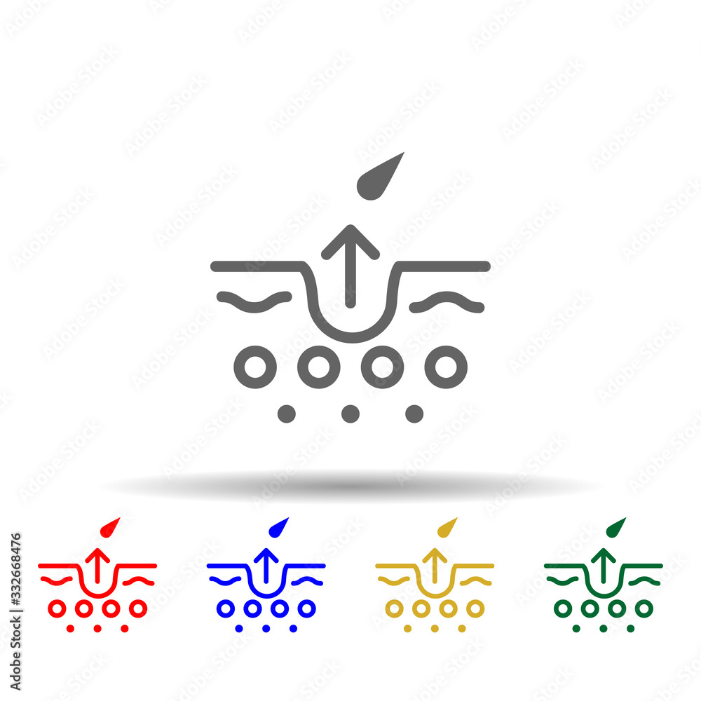 Poster blotch, skin multi color icon. simple thin line, outline vector of sheep icons for ui and ux, websit