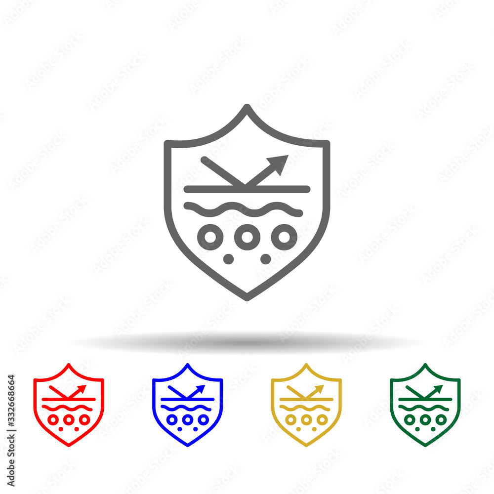 Poster protect, skin multi color icon. simple thin line, outline vector of sheep icons for ui and ux, websi