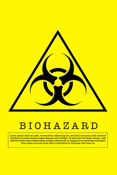 BIOHAZARD logo or icon on yellow background