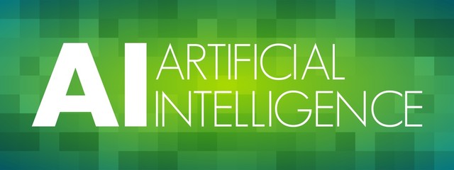 AI - Artificial Intelligence acronym, concept background