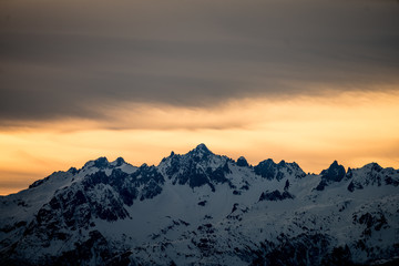 mountains in winter