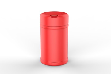 Blank Promotional Wet Wipe Container Cup For Branding, 3d render illustration.