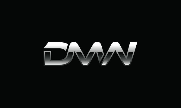 DMW Letter Steel Color Vector Logo Design Inspirations